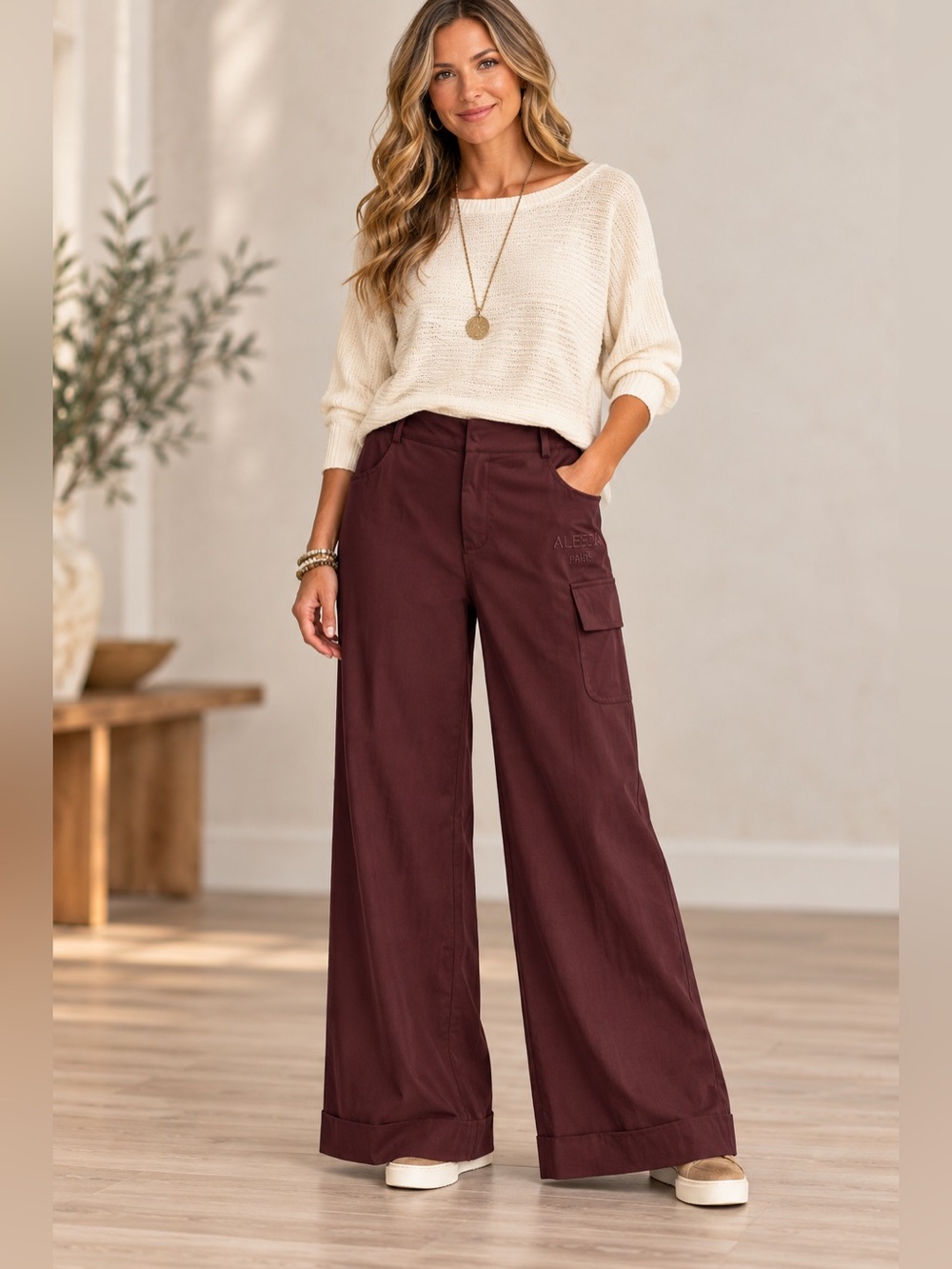 Aleeza Paris Brown Urbam Pants NWT
